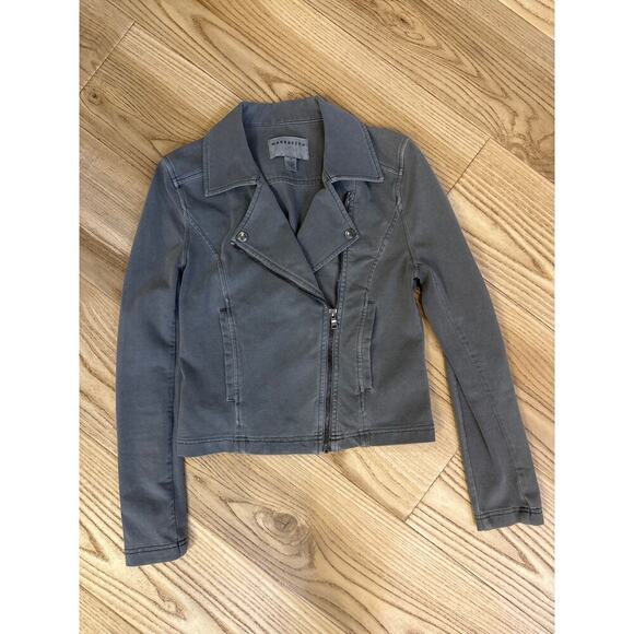 Marrakech Jacket Moto Jacket Gray From Anthropologie Womens XSmall - Picture 5 of 7